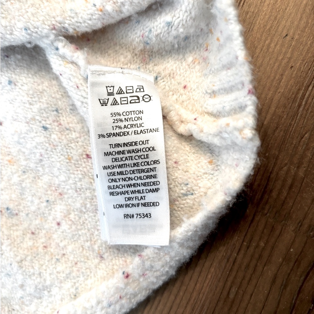 Shrinking Violet Open Back Gray Sweater. Women’s Sz-M Confetti | Neutral EUC - Picture 13 of 14